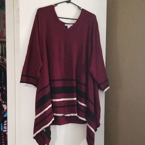 Burngdy high low 3x sweater shirt
